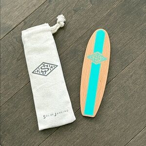 SOL DE JANEIRO Foot File, Wooden Spa Pedicure Soften Feet, Bonus Travel Pouch